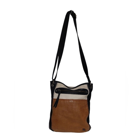 Stylish Black and Brown Crossbody Bag - Picture 1 of 7